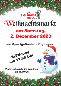 Read more about the article Siglinger Weihnachtsmarkt 2023 02.12.2023 ab 17.00 Uhr