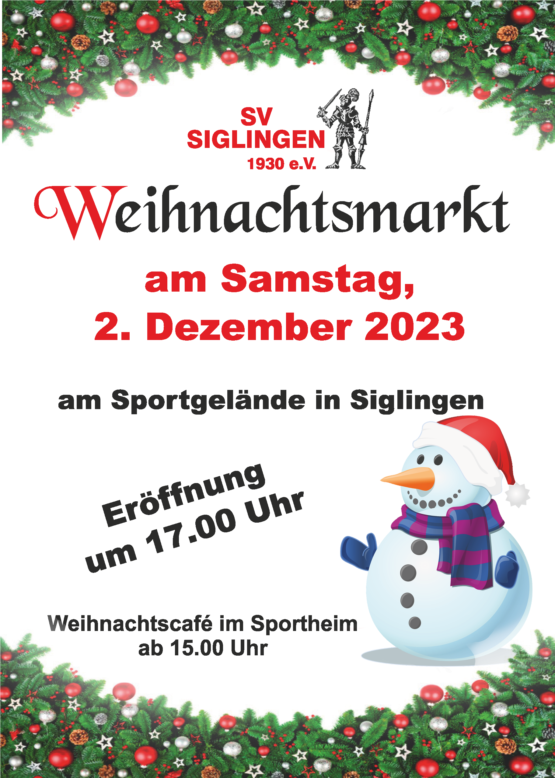 You are currently viewing Siglinger Weihnachtsmarkt 2023 02.12.2023 ab 17.00 Uhr